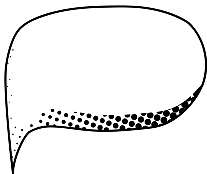 Black and white Pop art polka dots halftone speech bubble balloon icon sticker memo keyword planner text box banner, flat png transparent element design