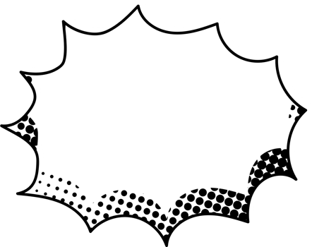 Black and white Pop art polka dots halftone speech bubble balloon icon sticker memo keyword planner text box banner, flat png transparent element design