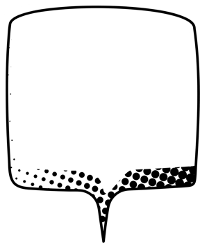Black and white Pop art polka dots halftone speech bubble balloon icon sticker memo keyword planner text box banner, flat png transparent element design