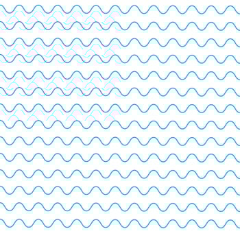 set of wavy zigzag lines vector