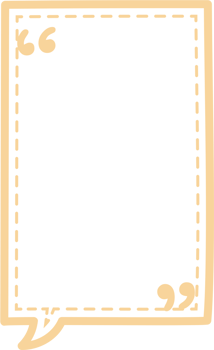 Dashed line Colorful pastel yellow color speech bubble balloon with quotation marks, icon sticker memo keyword planner text box banner, flat png transparent element design