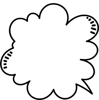 Black and white color speech bubble balloon, icon sticker memo keyword planner text box banner, flat png transparent element design