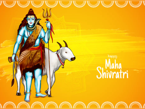 Happy Maha Shivratri religious Indian festival elegant background design vector