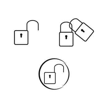 Lock silhouette vector icon