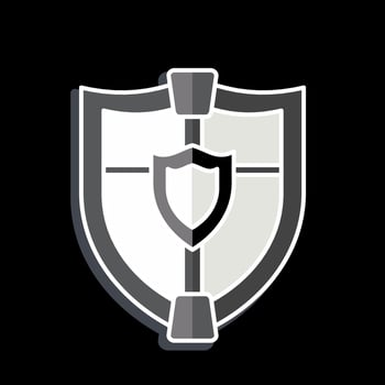 Icon Shield. related to Weapons symbol. glossy style. simple design editable. simple illustration vector