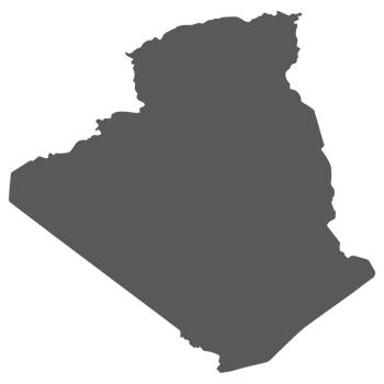 Algeria map. Map of Algeria in grey color png