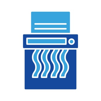 Shredder icon vector or logo illustration glyph color style