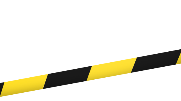 The do not cross line png image 3d rendering.