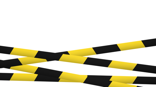 The do not cross line png image 3d rendering.