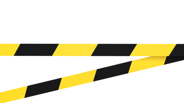 The do not cross line png image 3d rendering.