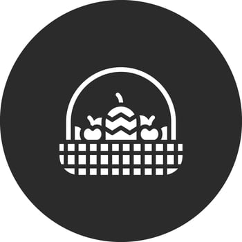 Fruits Basket Vector Icon