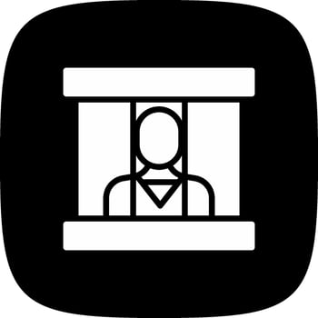 Prisoner Creative Icon Design vector