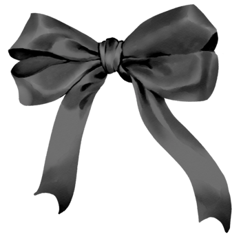 ribbon bow black png