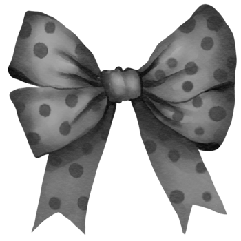 ribbon bow black png