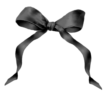 ribbon bow black png