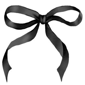 ribbon bow black png