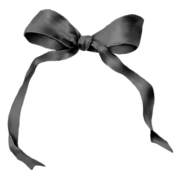 ribbon bow black png