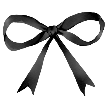 ribbon bow black png