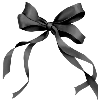 ribbon bow black png