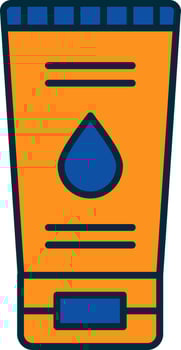 Face Wash Line Filled Two Colors Icon vector
