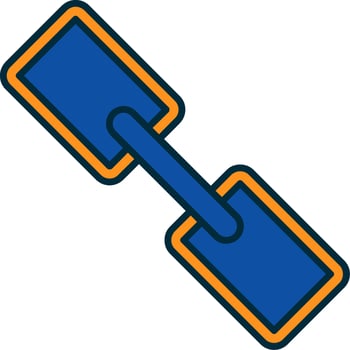 Link Line Filled Two Colors Icon vector