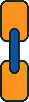 Chain Line Filled Two Colors Icon vector