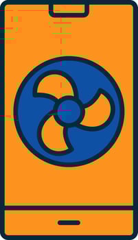Fan Line Filled Two Colors Icon vector