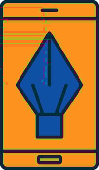 two color line filled icon vector