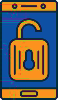 Unlock Line Filled Two Colors Icon vector