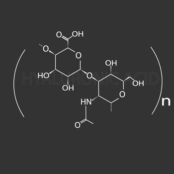 HYALURONIC ACID molecular skeletal chemical formula vector