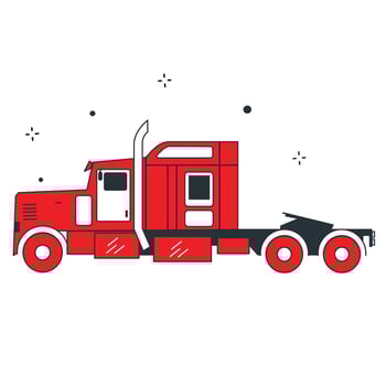 Road Truck Vector Illustration Icon Design