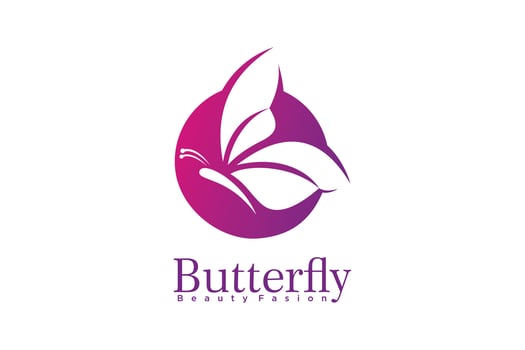 butterfly beauty logo design unique concept premium vector