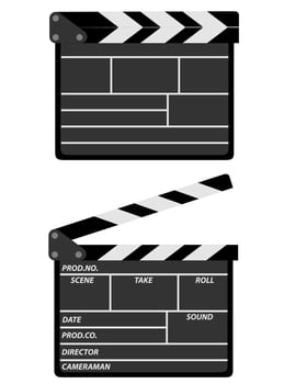 movie clapper stock vector illustration isolated on white background