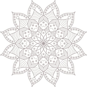 This is nice and simple floral mandala and a coloring page with a flower design vector