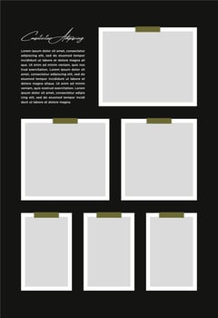 Pictures or photos frame collage. comics page grid layout abstract photo frames and digital photo wall template vector