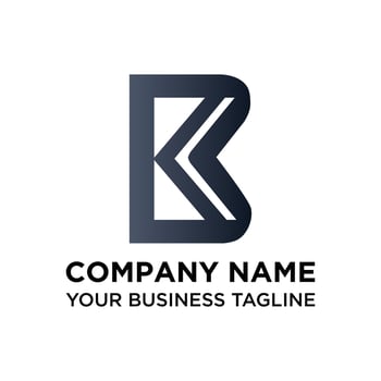 Letter BK Logo Design vector