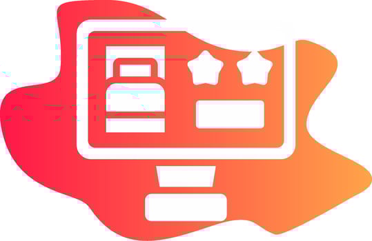Online Booking Creative Icon Design vector