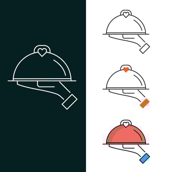 Dinner Served Icon vector