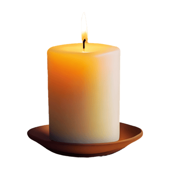 AI generated Candle isolated on transparent background png