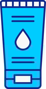 Face Wash Blue Filled Icon vector