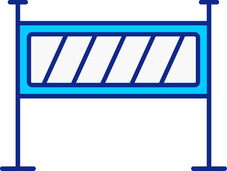 Barrier Blue Filled Icon vector