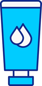 Body Lotion Blue Filled Icon vector