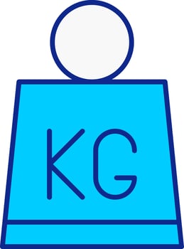 Weight Blue Filled Icon vector