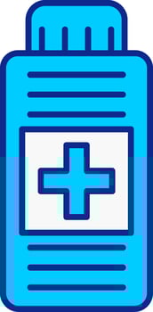 Syrup Blue Filled Icon vector