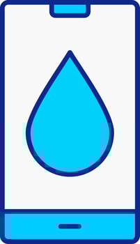 Water Drop Blue Filled Icon vector