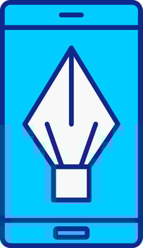 Line filled Blue Icon vector