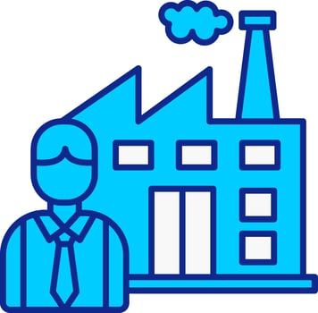 Employee Blue Filled Icon vector