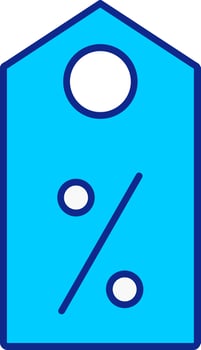Line filled Blue Icon vector