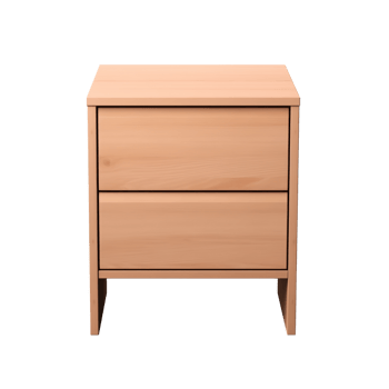 AI generated Bedside Table. Scandinavian modern minimalist style. Transparent background, isolated image. png