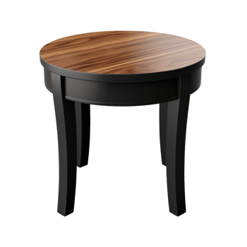 AI generated End Table. Scandinavian modern minimalist style. Transparent background, isolated image. png